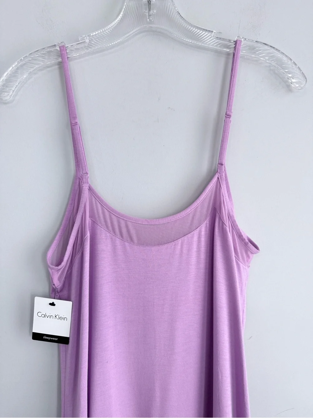 Calvin Klein Invisibles Mesh Chemise Nightgown Lilac Purple Dusk Sleepwear M NWT - Picture 9 of 15